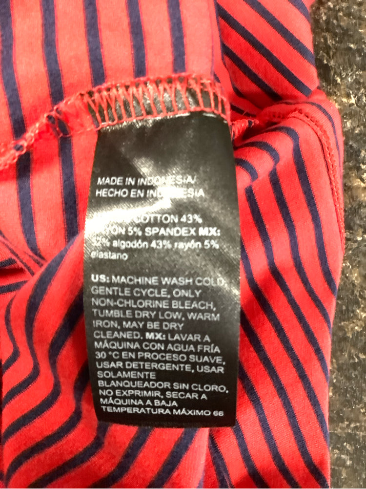 Chicos Size M Red & Navy Dress