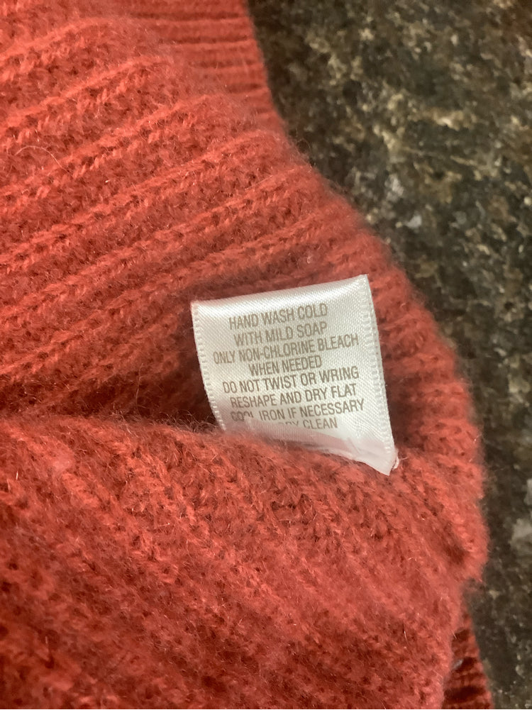 Garnet Hill Size S rust Cardigan