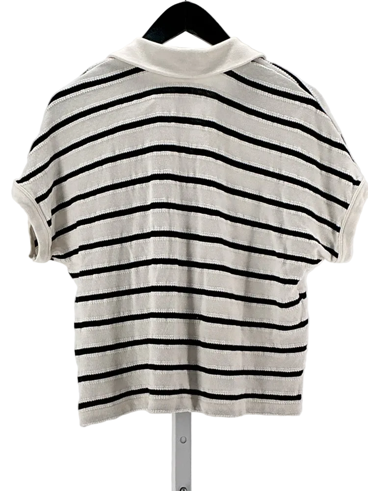 Madewell Size XXS White & black Shirt