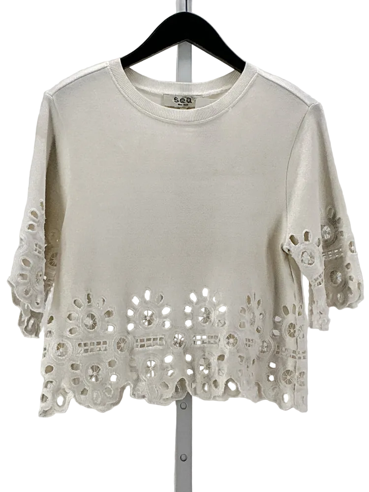 sea New York Size S White Elke Sweater