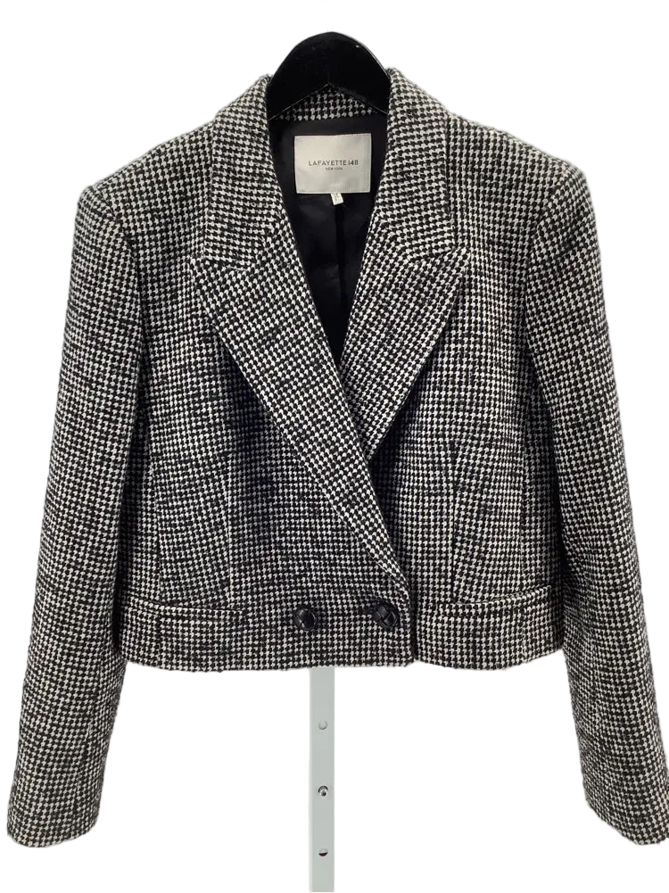 Lafayette 148 Size 10 Black & White Blazer
