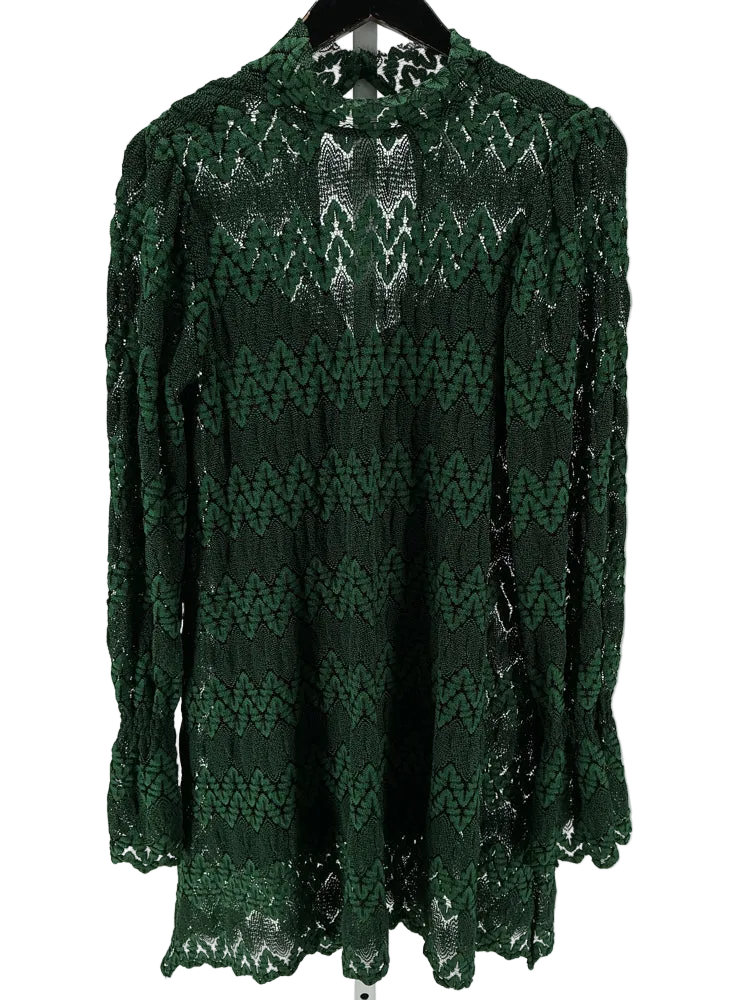 Free People Size S Green & Black Dress