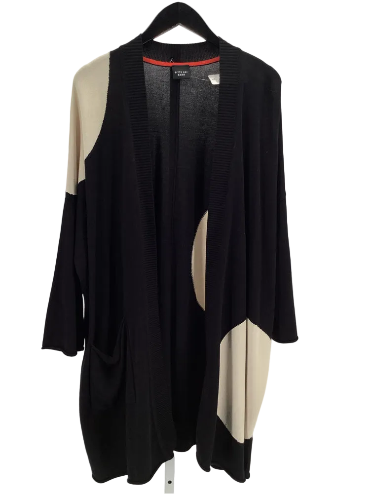 Bitte Kai Rand Size M/L Black & White Bloom Cardigan