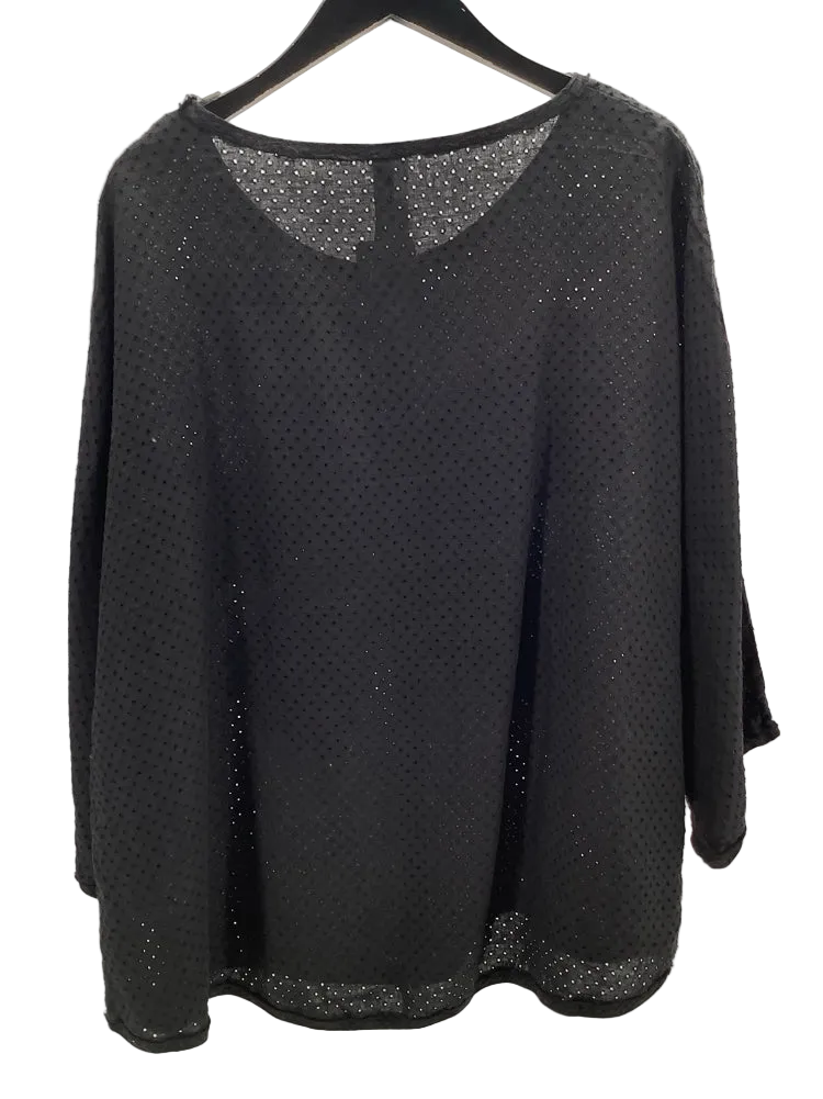 Cynthia Ashby Size XL Black Sedge Shirt