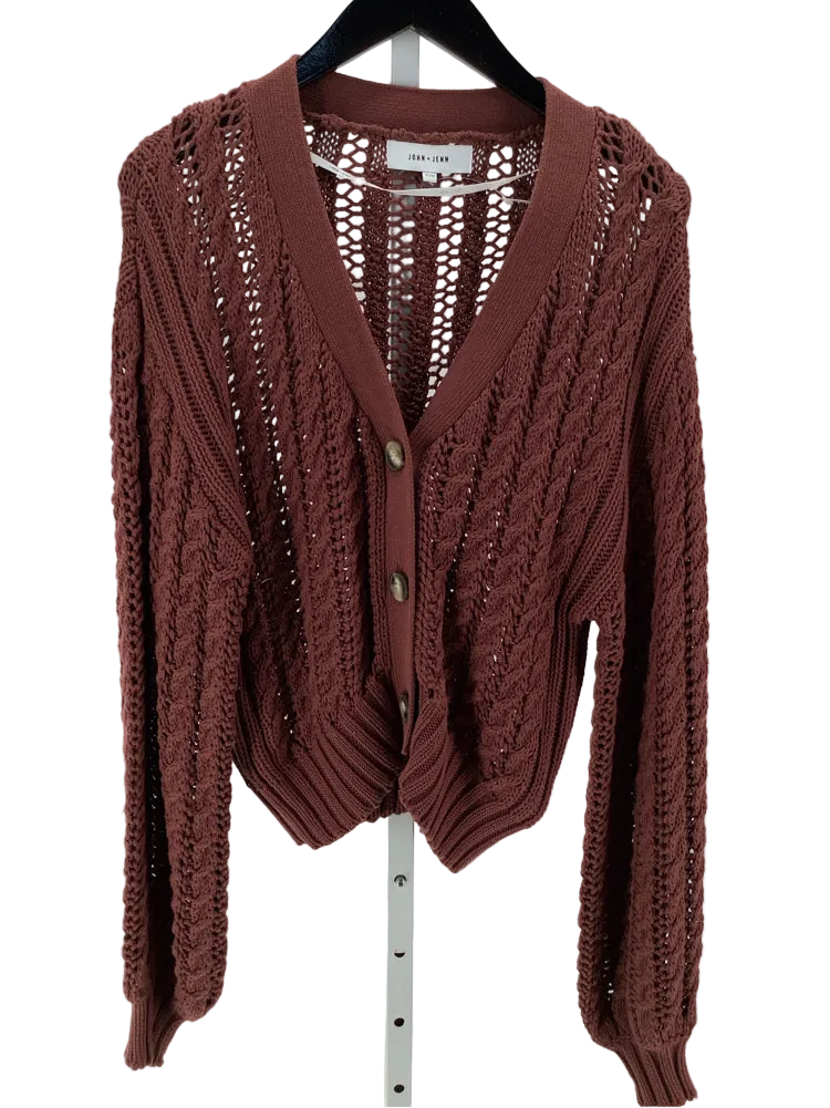 John & Jenn Size XS Brown Cardigan