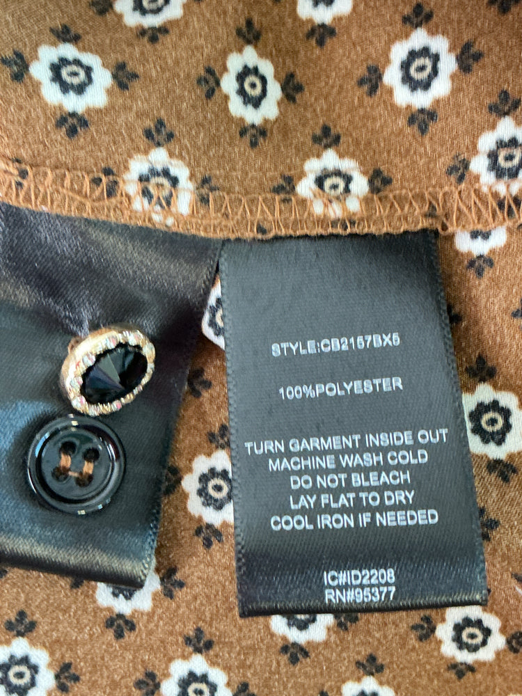 Sanctuary Size L Brown Multi Shirt