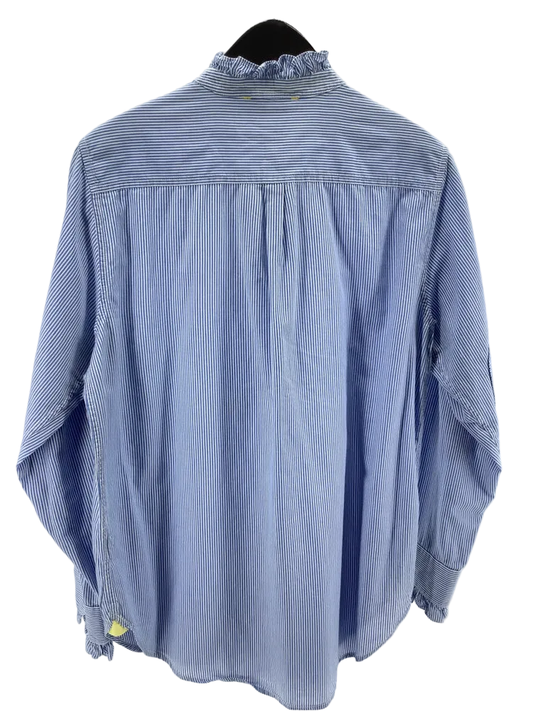 Kerri Rosenthal Size M Blue & White Mia Shirt