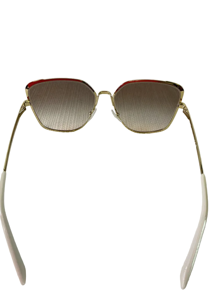 Prada Gold & White Sunglasses