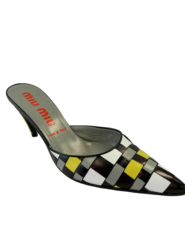 miu miu Shoe Size 6.5 Black multi Mules