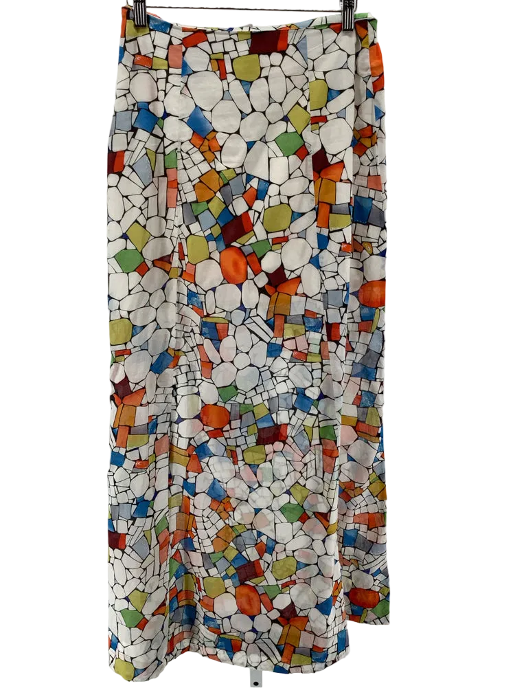 Maeve Size 6 White multi Skirt