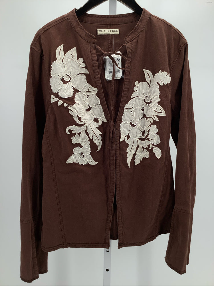 We The Free Size XL Brown & white Shirt