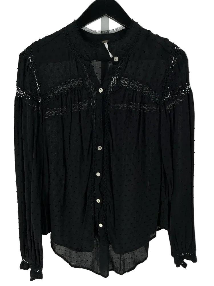 Free People Size S Black Shirt