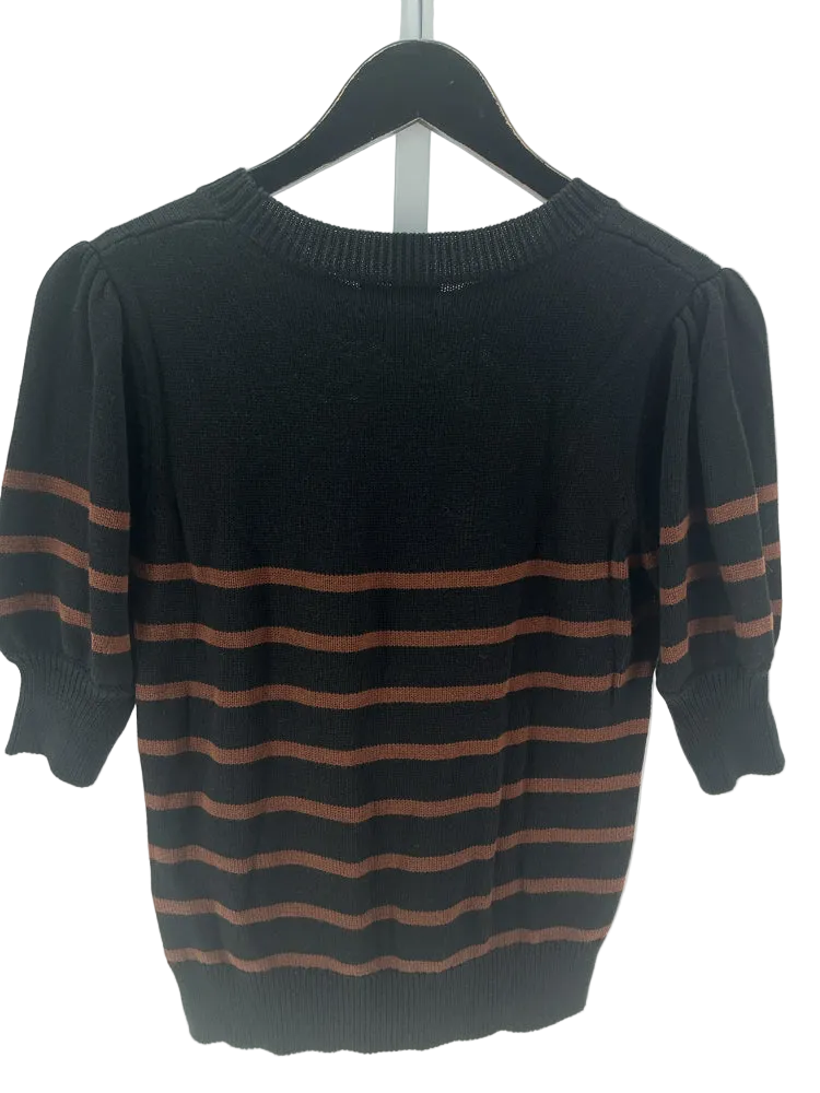 Evereve Size XS Black & Brown Sweater