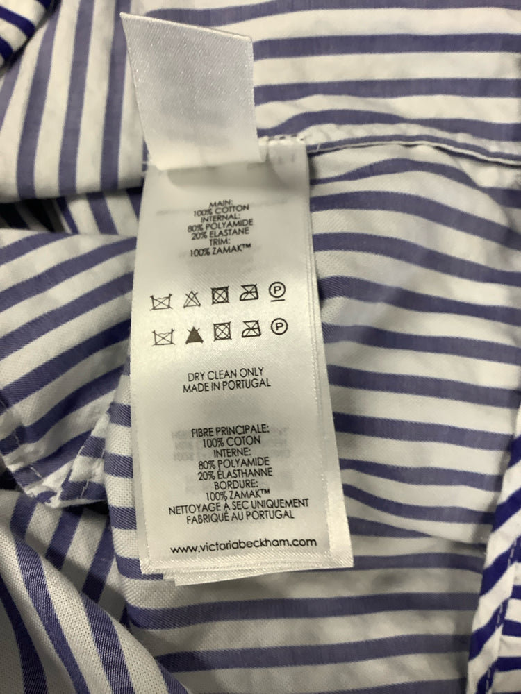 Victoria Beckham Size 4 Blue & White Dress