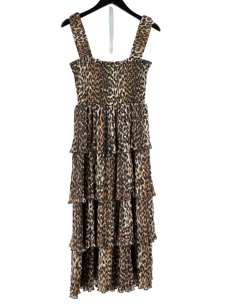 Ganni Size 6 Brown Multi Dress