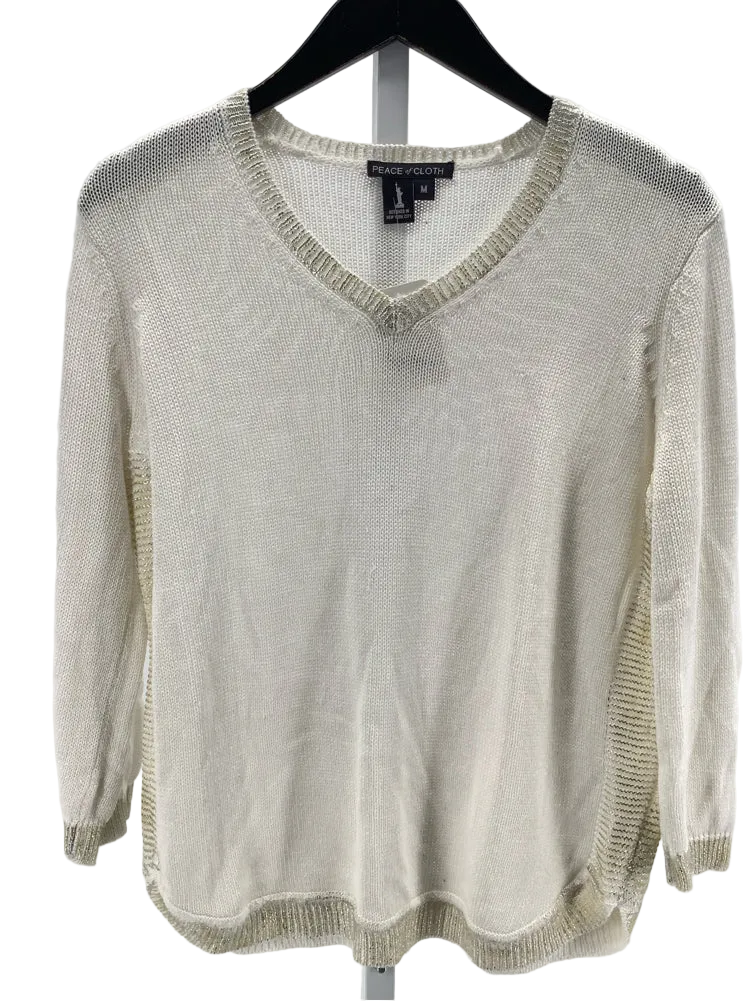 Peace of Cloth Size M Cream Sweater