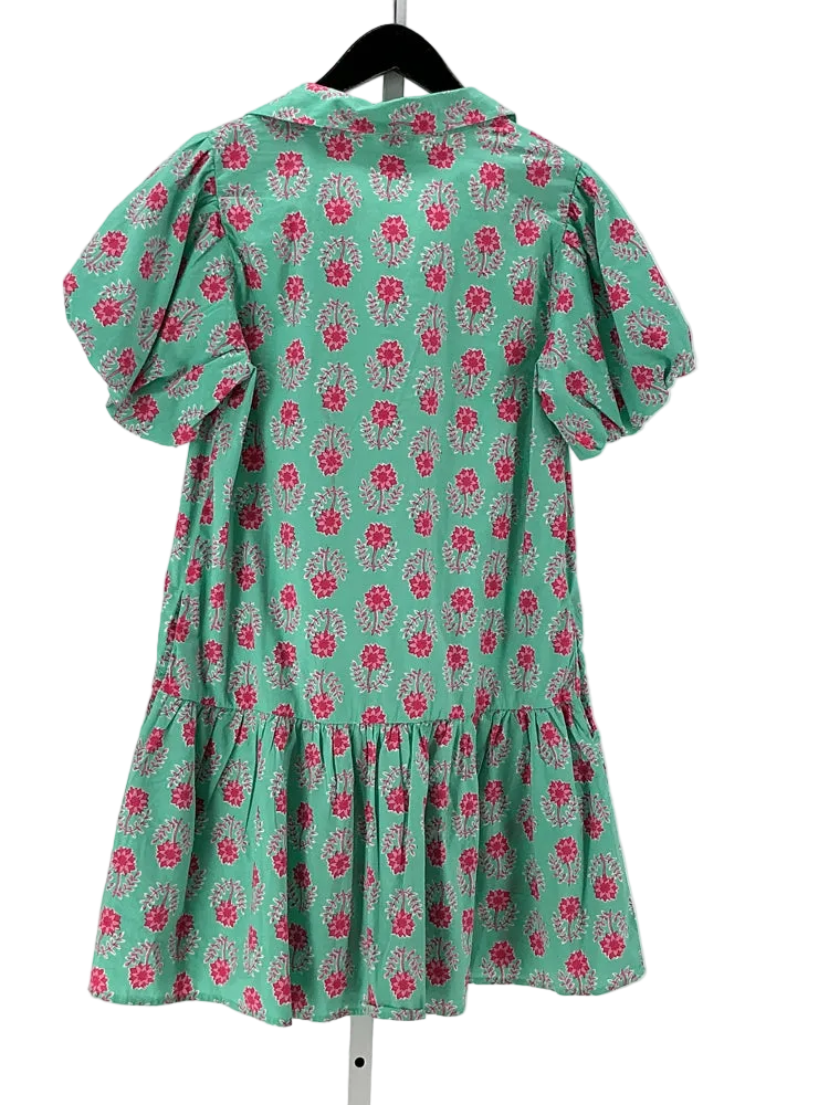 Jcrew Size 10 Green & Pink Dress