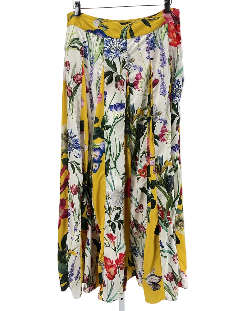 Rococo Sand Size 10 Yellow Multi Skirt