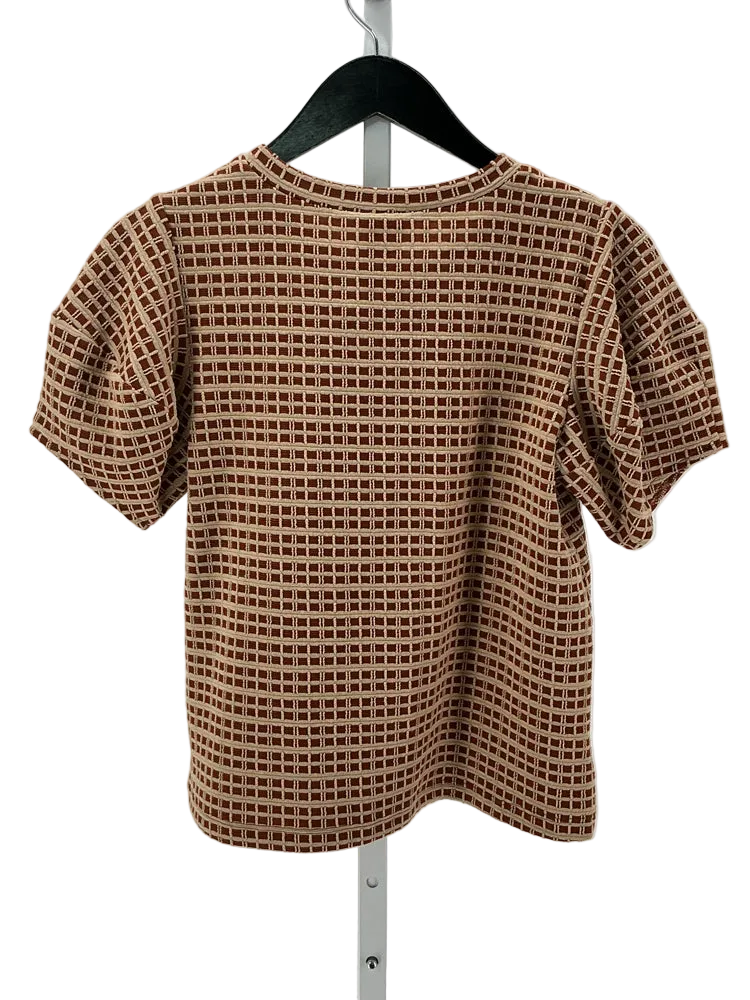 Dra Los Angele Size XS Brown & Tan Shirt