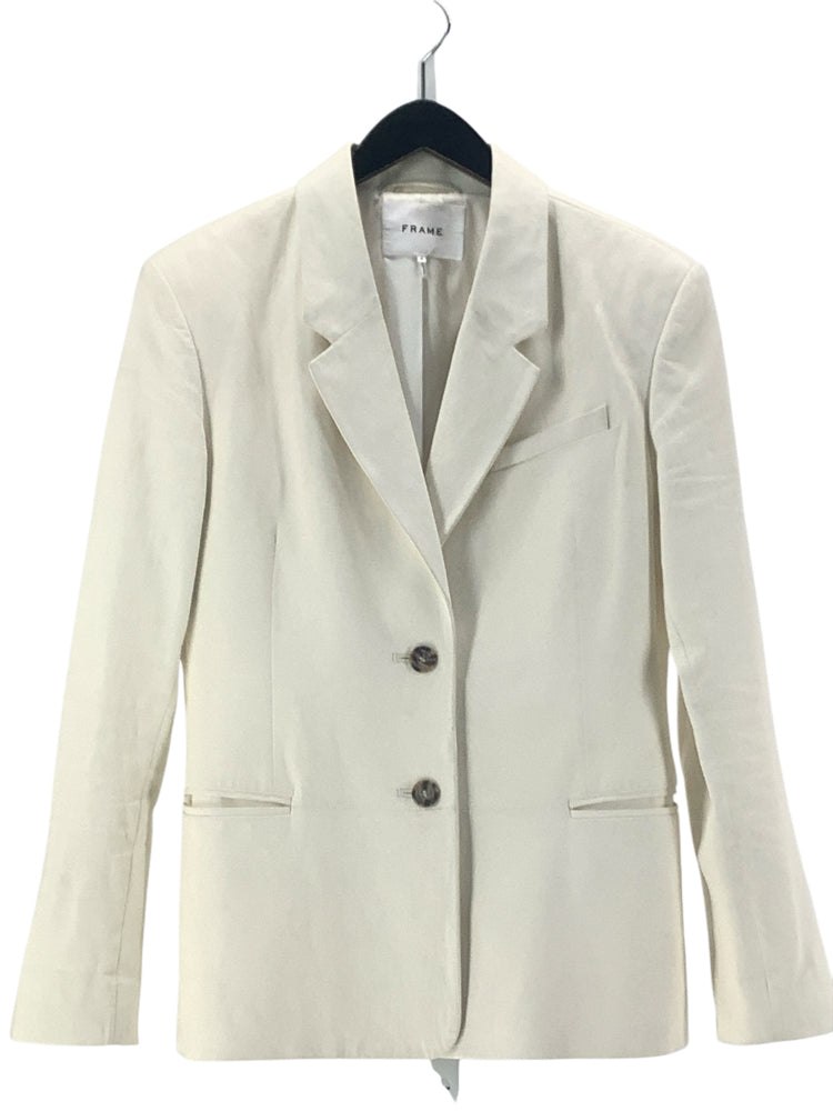 Frame Size 8 White Blazer