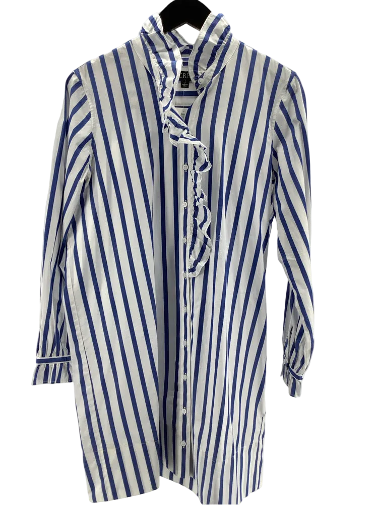 Jcrew Size 6 Blue & White Dress