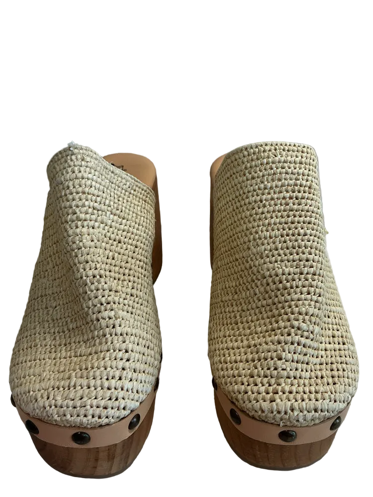 Free People Shoe Size 7.5 Cream Mules