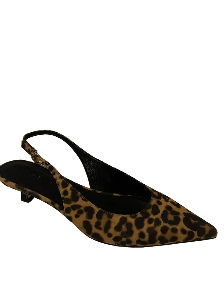 M.Gemi Shoe Size 7/7.5 Black & Tan The Lisinda Slingbacks