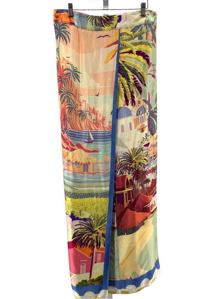 Corey Lynn Calter Size M Tan Multi Thalia Dress