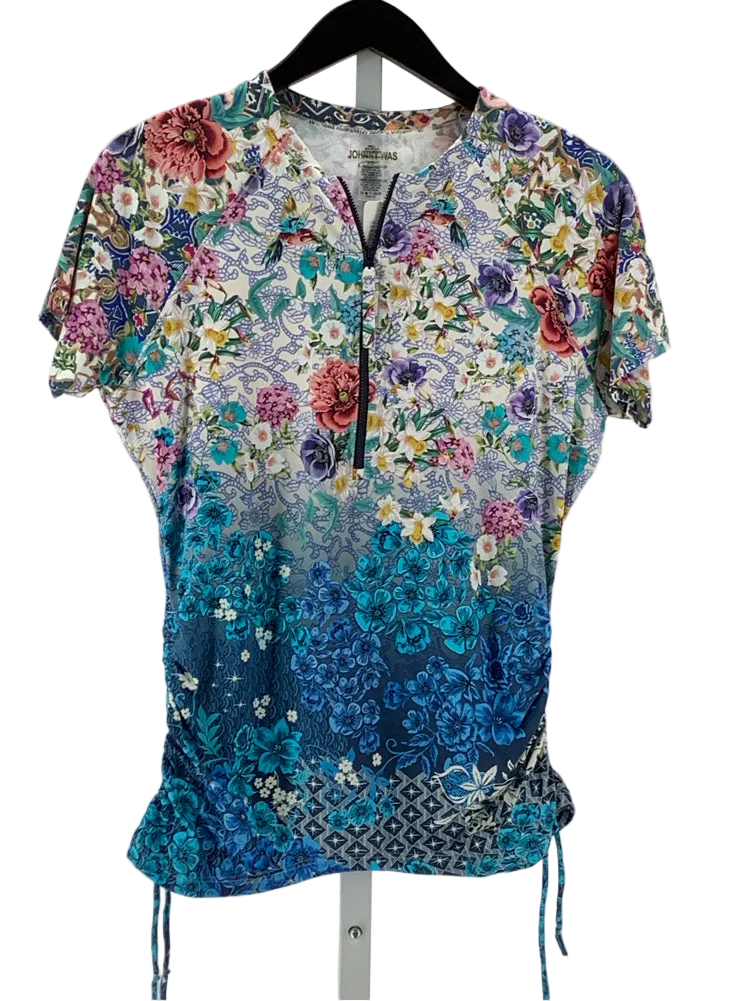 Johnny Was Size XL Blue Multi Shirt