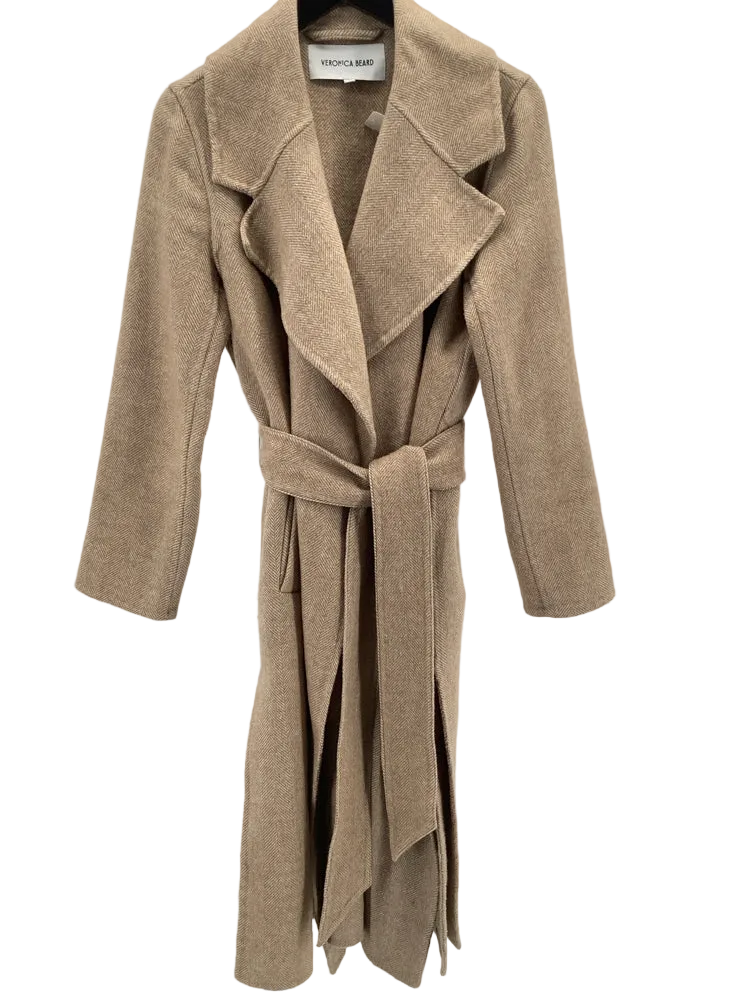Veronica Beard Size S Camel & Ivory Roberta Coat