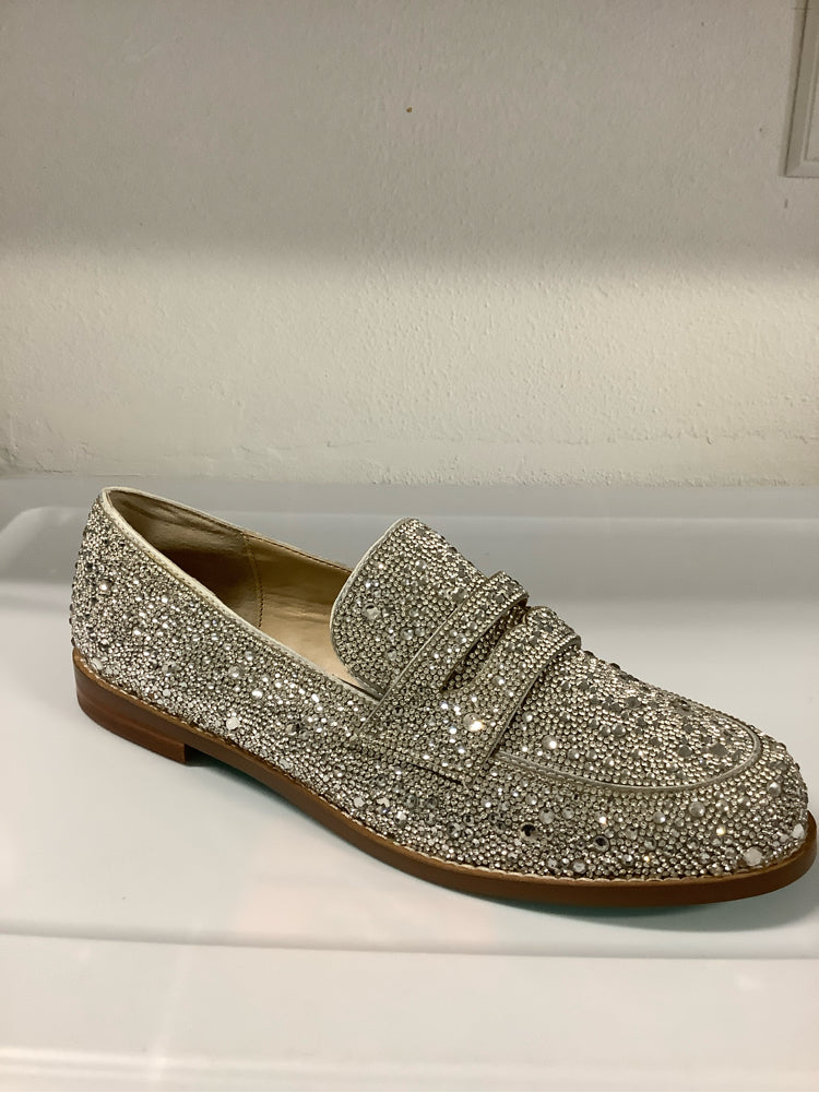 Betsey Johnson Shoe Size 10 Silver Aron Loafers