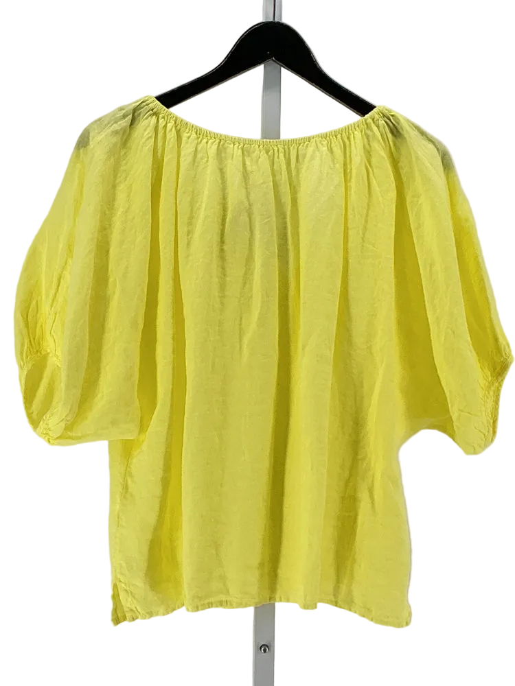 Velvet by Graham Spencer Size S Yellow Shirt