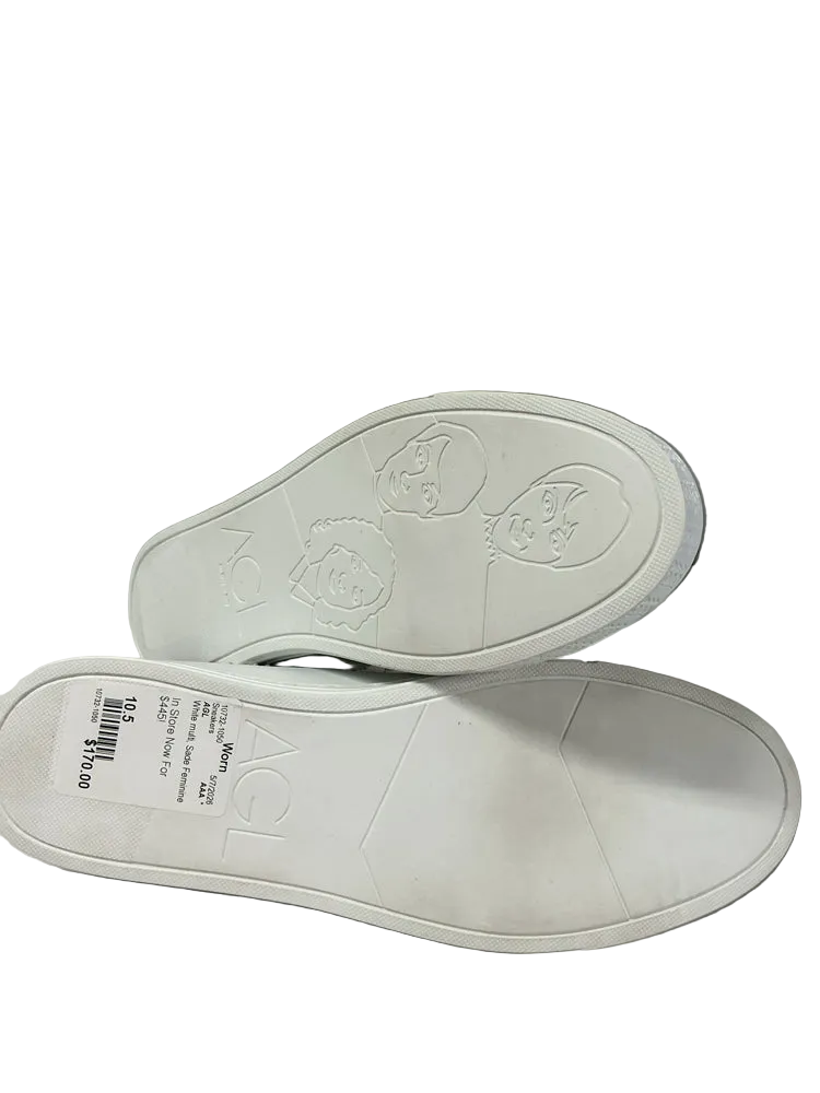 AGL Shoe Size 10.5 White multi Sade Feminine Sneakers