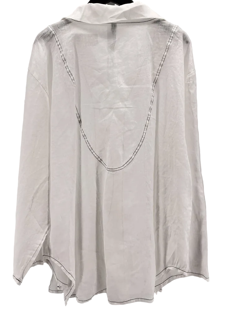 Cynthia Ashby Size M White & black Tunic