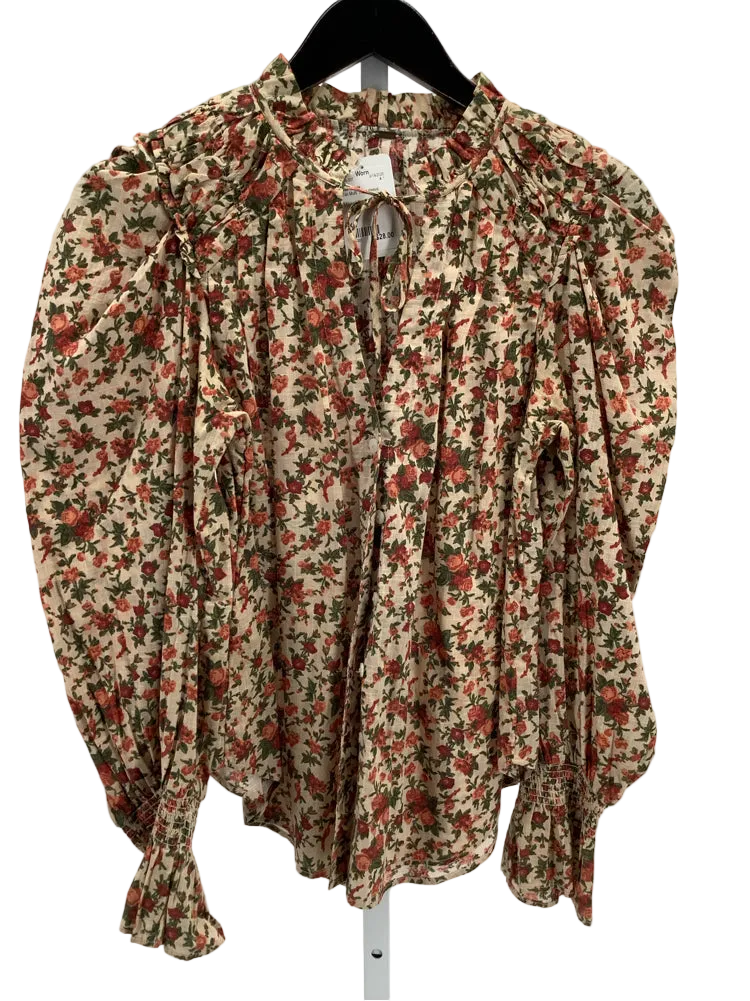Free People Size XS Tan Multi Shirt