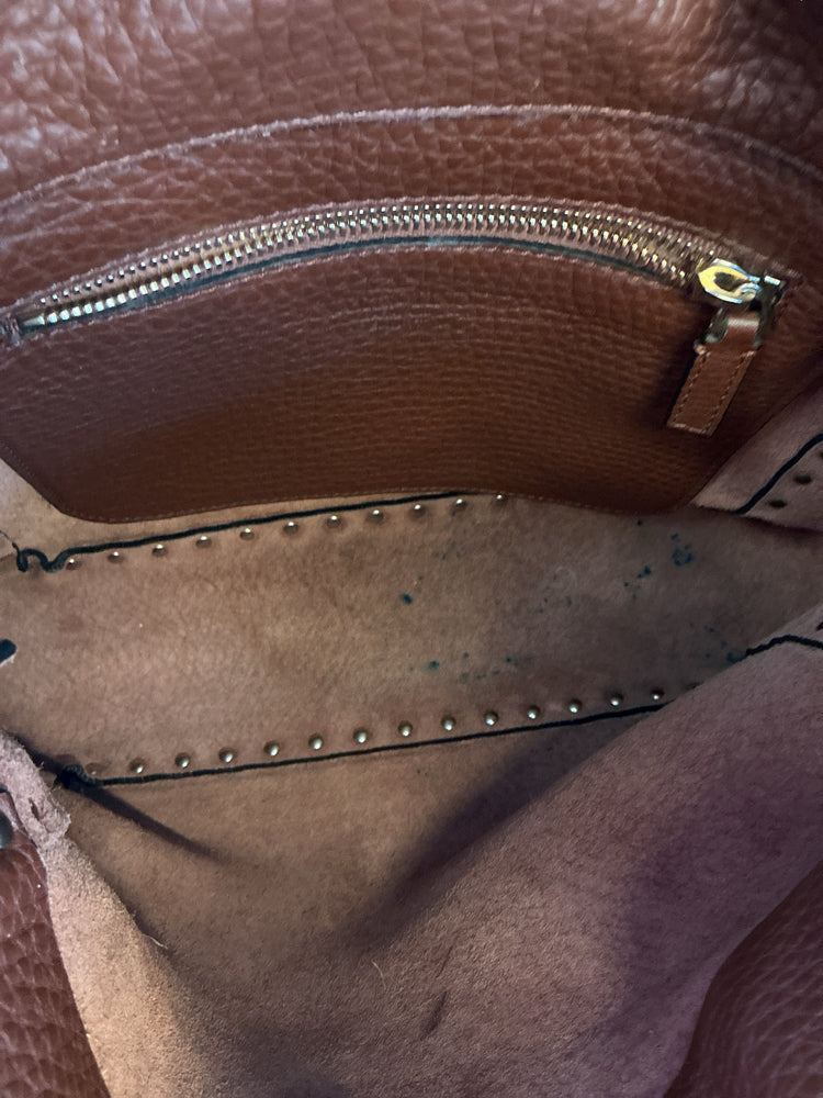 Valentino Brown Rockstud Handbags