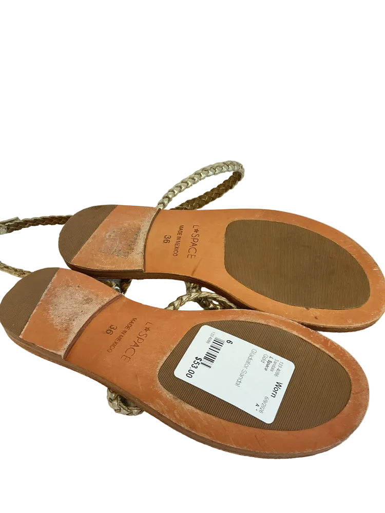 L Space Shoe Size 6 Gold Sandals