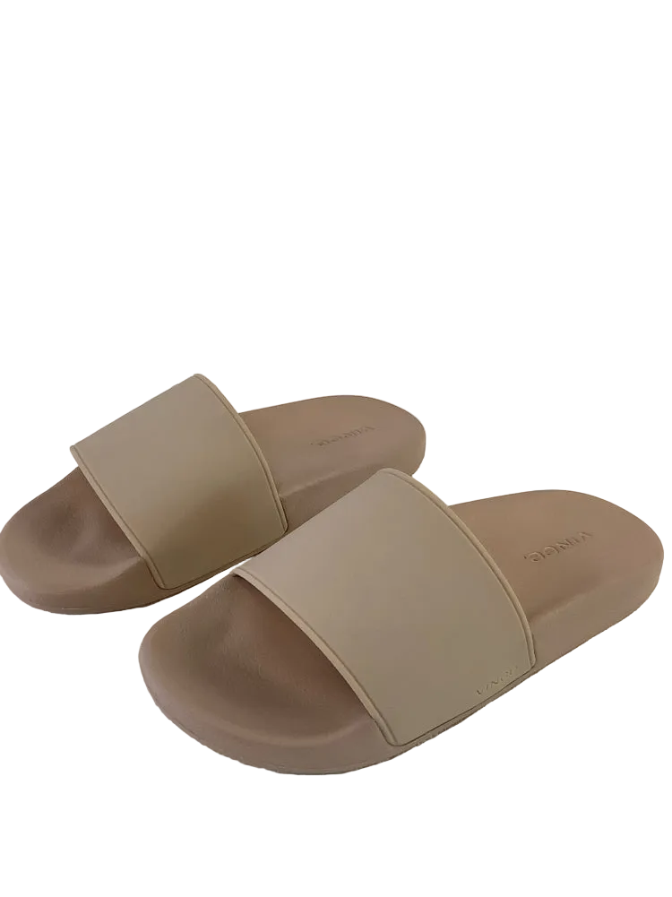 Vince Shoe Size 6 Tan Slides