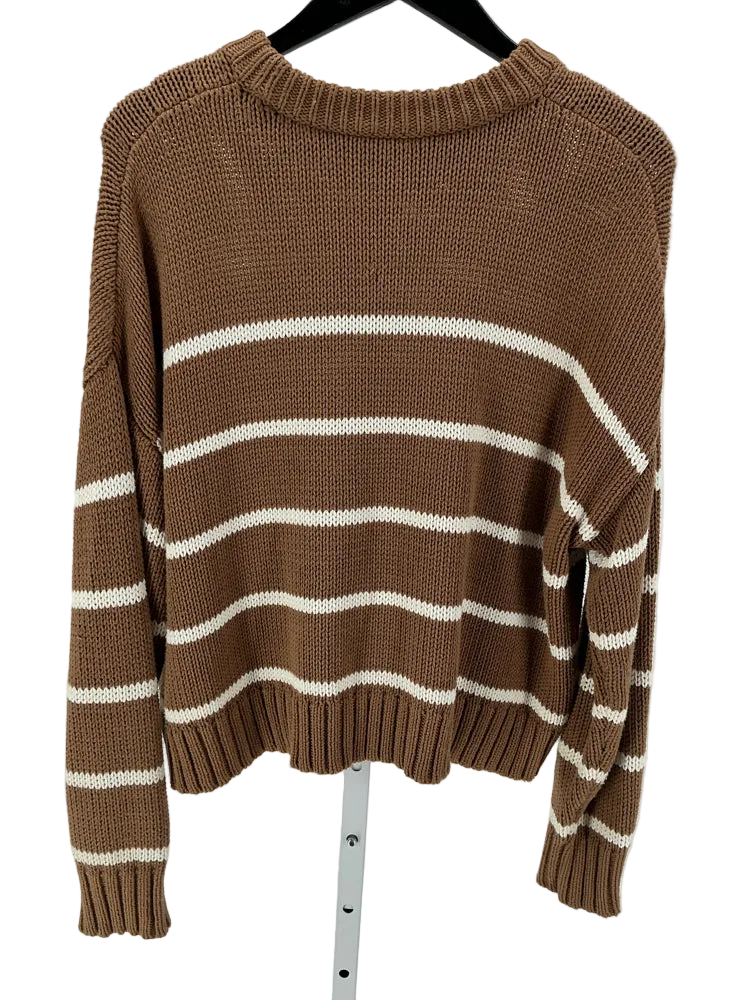 Jenni Kayne Size S Brown & white Chloe Sweater