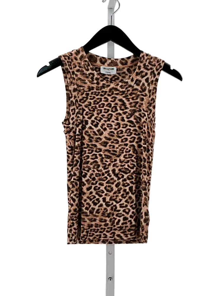LNA Size XS Brown Multi Tank Top