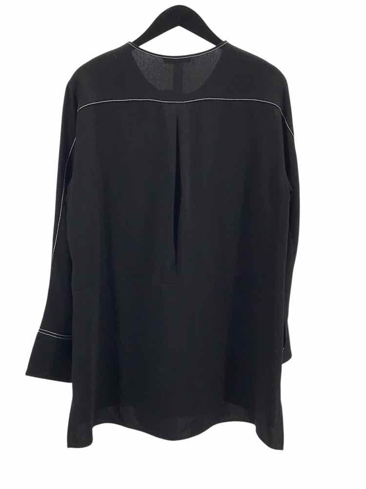 Lafayette 148 Size L Black & White Tilly Shirt
