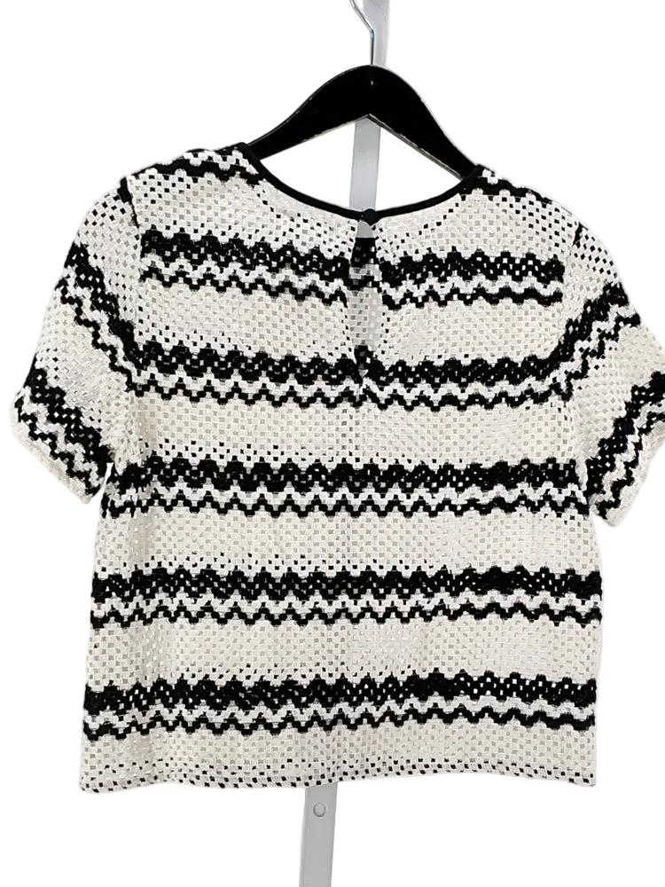 Evereve Size S Black & White Shirt