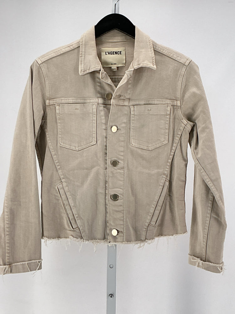 L'Agence Size M Tan Jacket