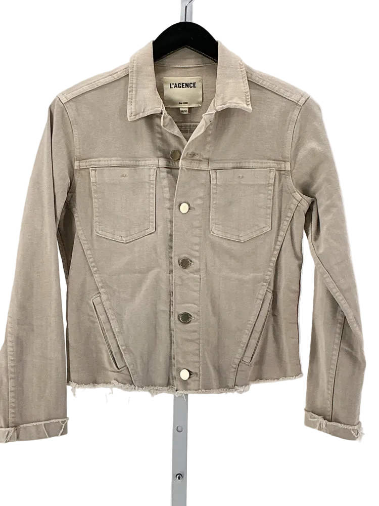 L'Agence Size M Tan Jacket