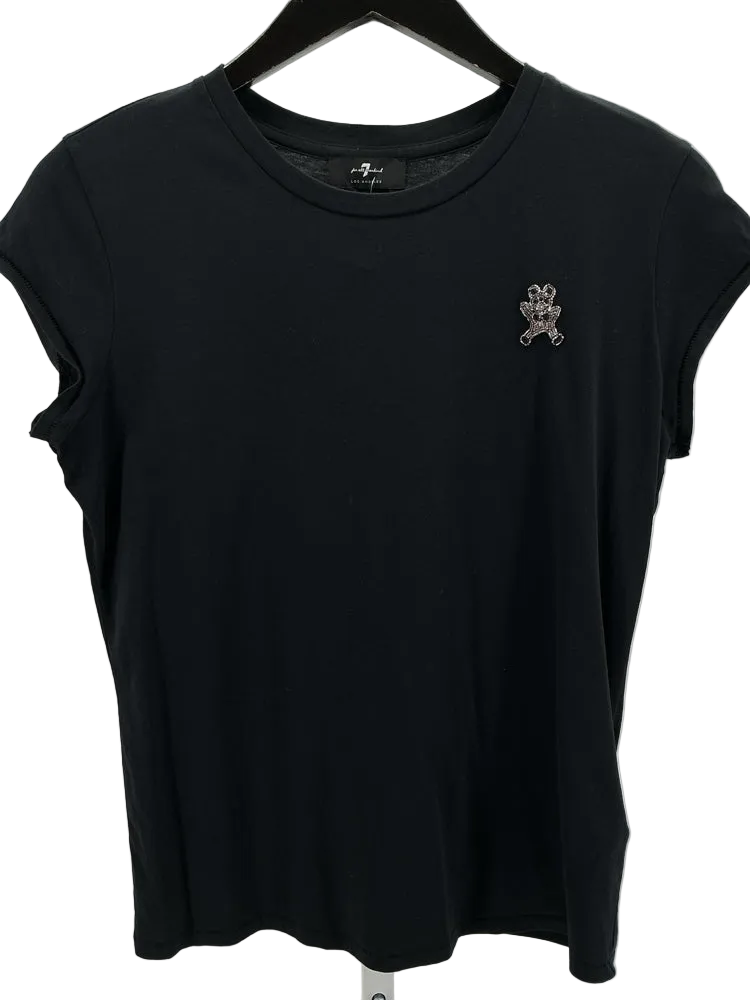 7 For All Mankind Size XS Black Shirt