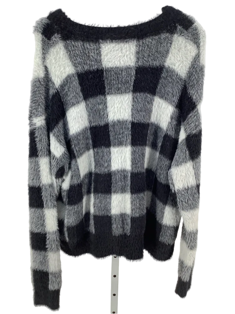 Cloth & Stone Size L Black & White Cardigan