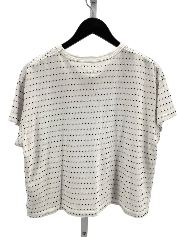the GREAT Size M White & black Swiss Dot Shirt