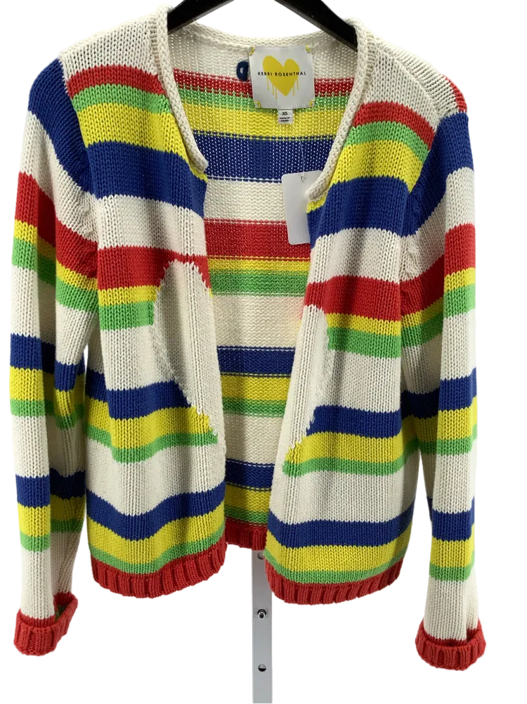 Kerri Rosenthal Size XS White multi Beau-Lero Cardigan