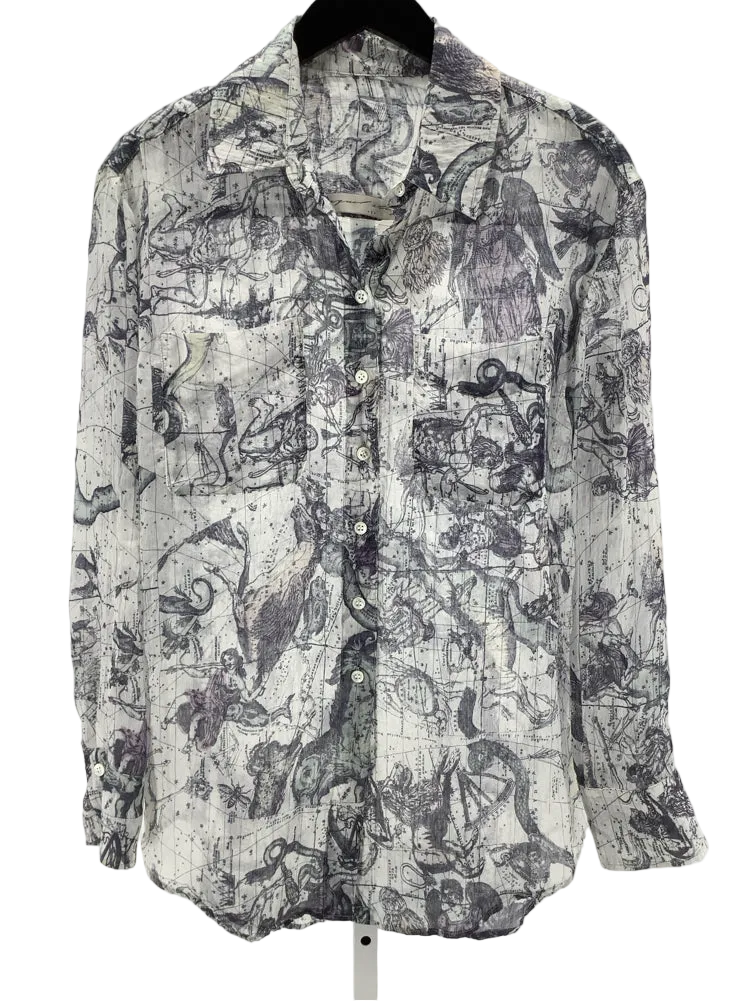Raquel Allegra Size S Gray multi Shirt