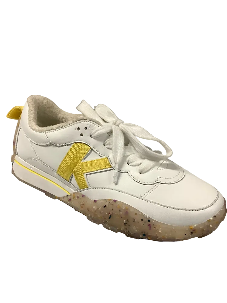 Kate Spade Shoe Size 9 White & Yellow K As Sneakers